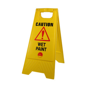 Caution Wet Paint SiteForce® A-Frame Safety Temporary Floor Stand Sign - 600x300mm